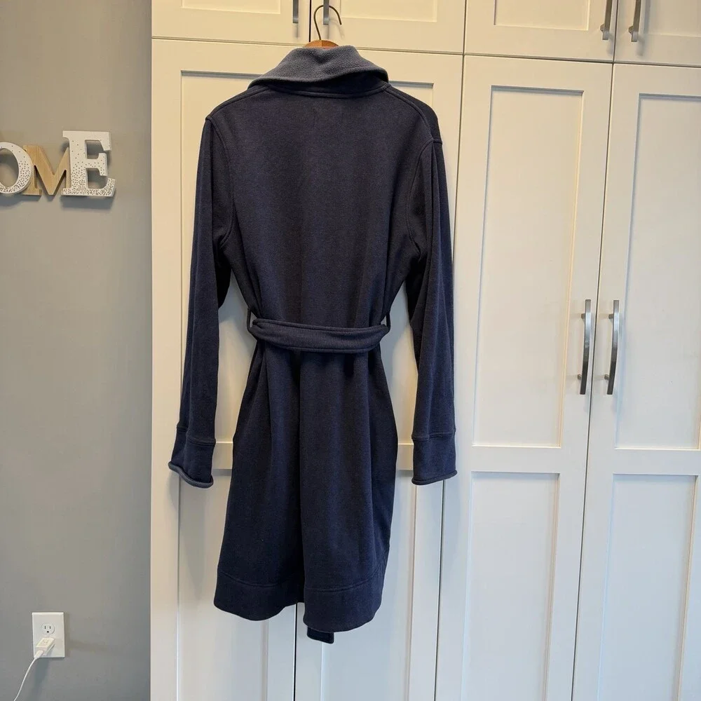 UGG Blanche II (Duffield) Robe Women's Size Large Navy Blue Soft Warm EUC - Picture 9 of 13